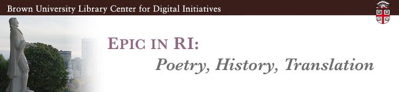 Epic in RI: Poetry, History, Translation