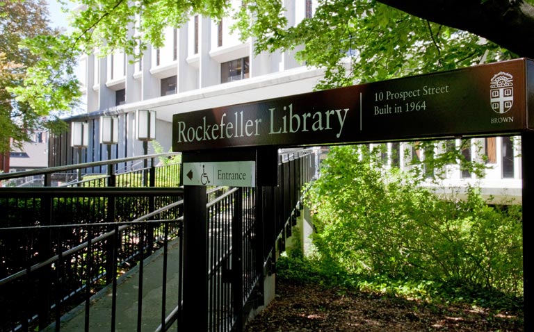 exterior of Rockefeller Library